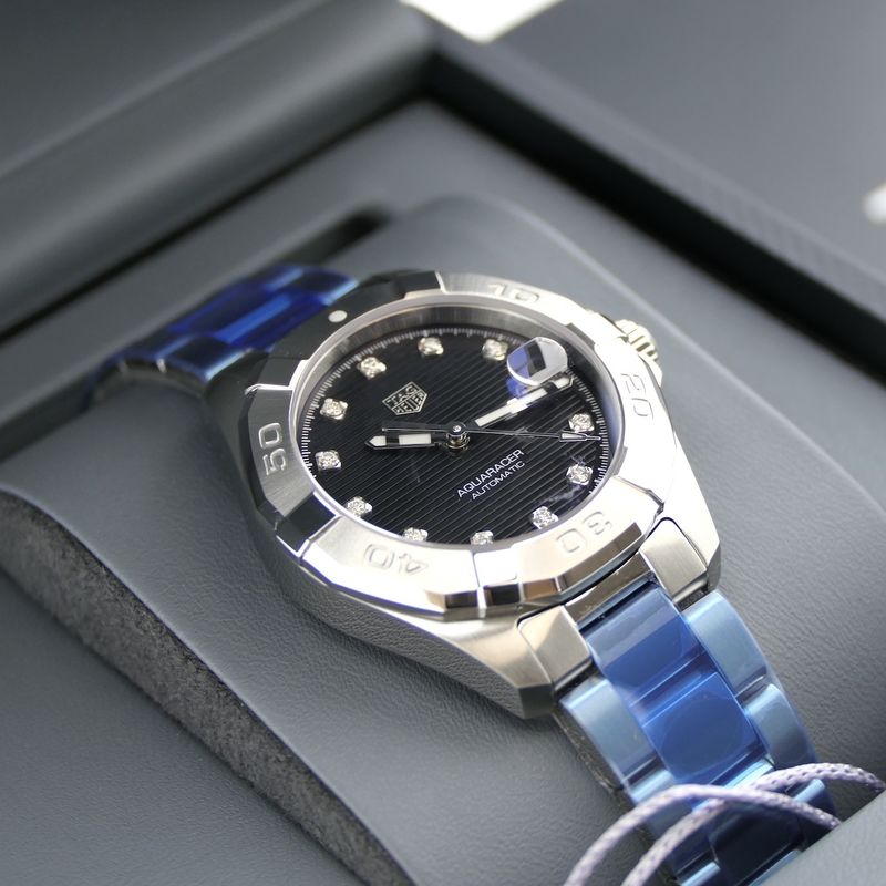Image 18 of Tag Heuer Aquaracer Automatic WBD2312.BA0740; Automatic ladies watch with diamonds