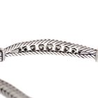 Image 6 of Vintage white gold foxtail link bracelet with diamonds; 0.45 ct.