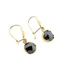 Image 3 of Gold Earrings with Hematite