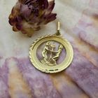 Image 2 of Gold zodiac sign pendant; Gemini