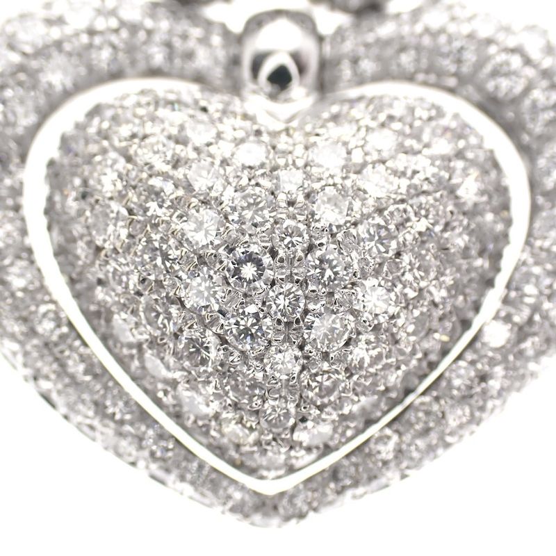 Image 7 of 18-karat white gold heart pendant; Chimento | 3.24 ct. diamond