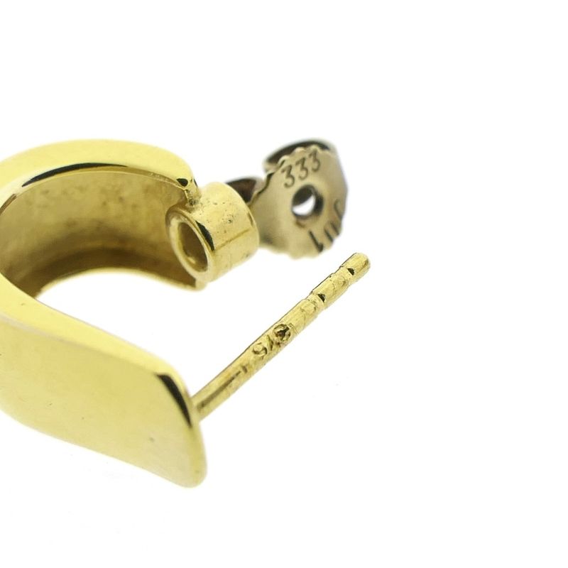 Image 6 of 9 carat semi-circular earrings with zirconia