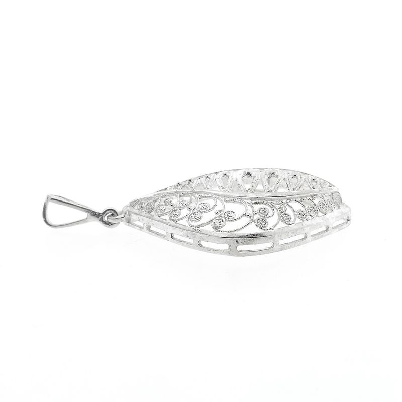 Image 3 of Antique silver pendant with filigree technique