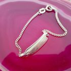 Image 3 of Silver children's link bracelet with engraving plate