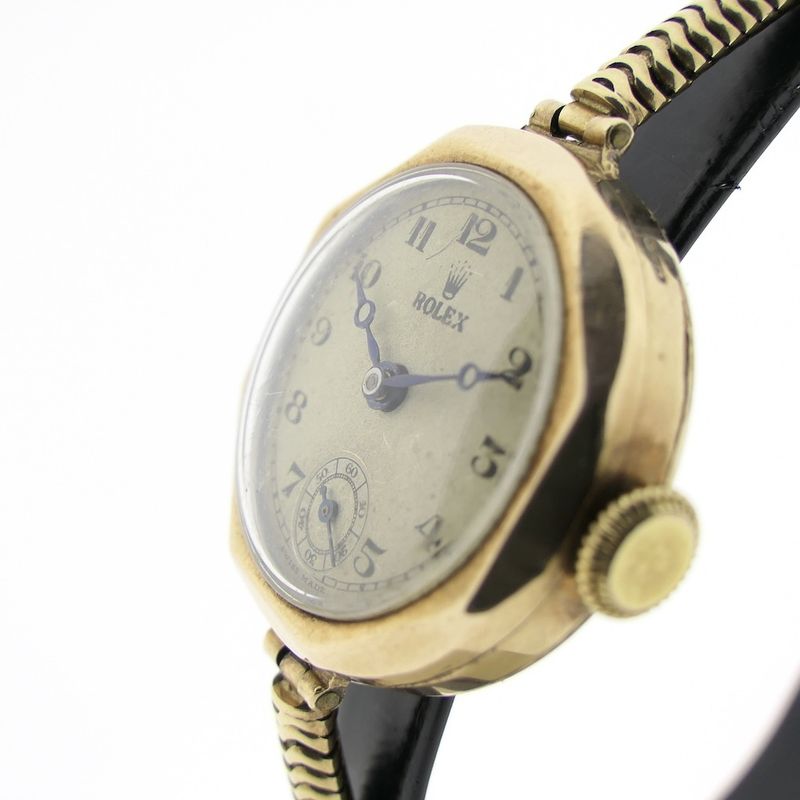 Image 3 of Rolex Art Deco; Antique gold ladies' watch