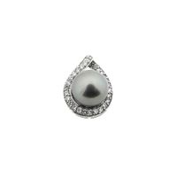 8 carat pendant with Tahitian pearl and zirconia
