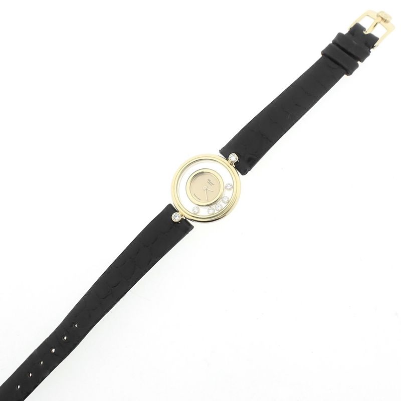 Image 3 of Chopard Happy Diamonds; Vintage 18k gold women's watch with diamonds