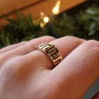 Image 9 of Vintage gold ring with meander pattern