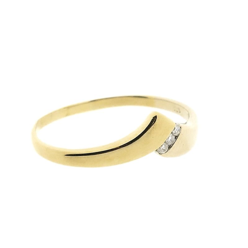 Image 6 of Two-tone gold ring with diamond | 0.03 ct.