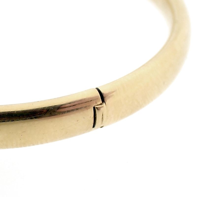 Image 6 of Gold smooth slave bracelet; Size M