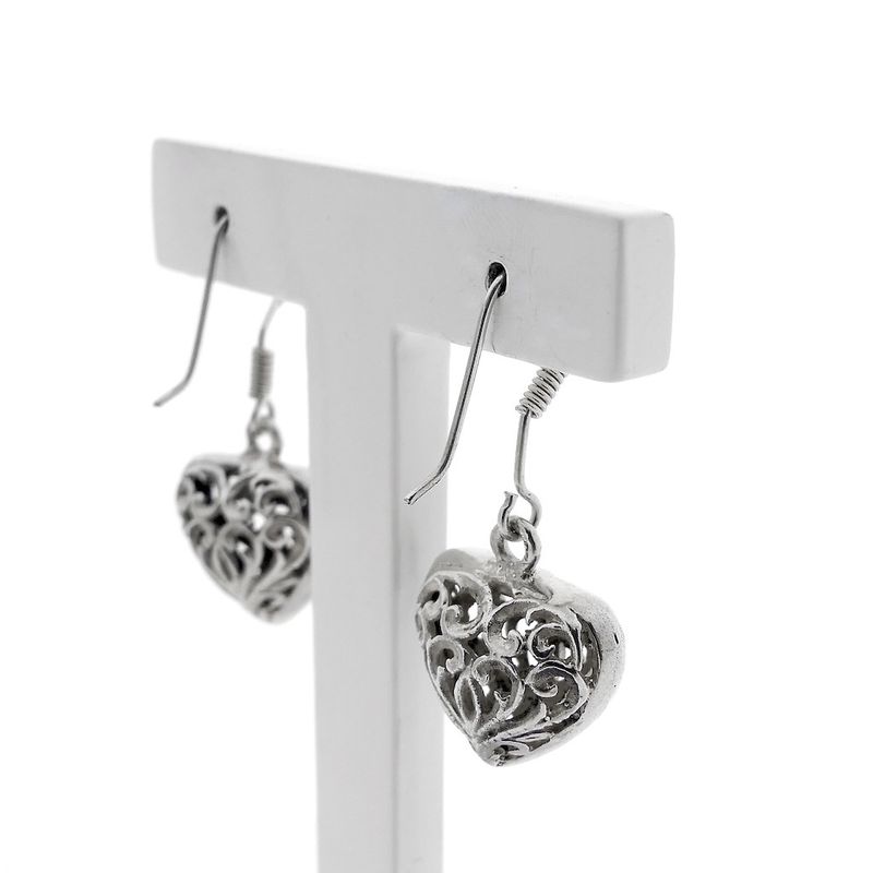 Image 3 of Silver earrings with heart