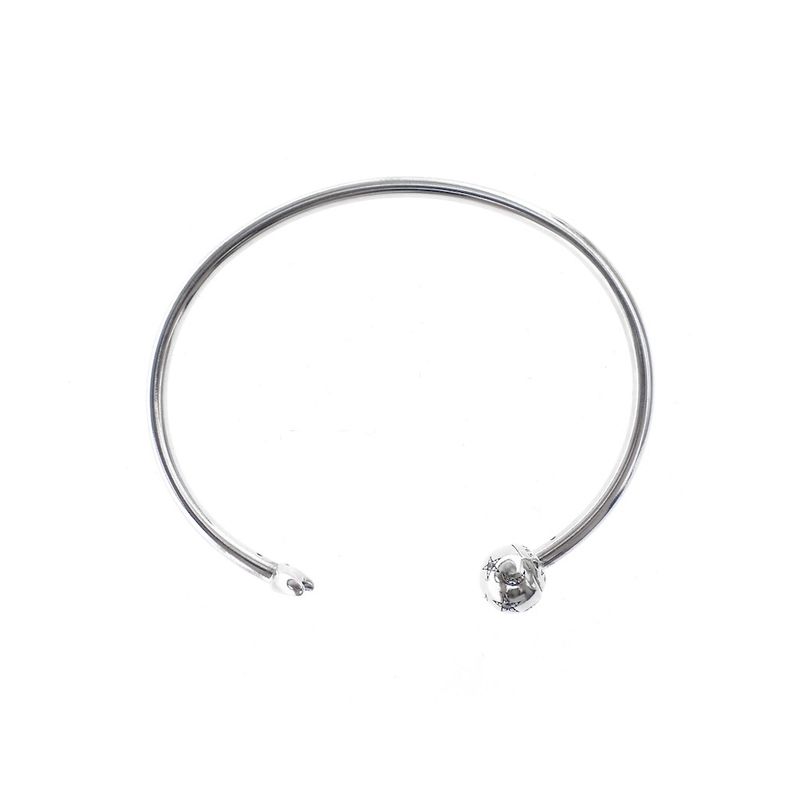 Image 3 of Pandora Moments Open Bangle; Silver; Moon and Stars | Ø 60mm