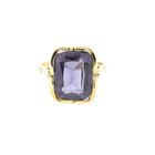 Image 3 of 14K Yellow Gold Ring with Purple Gemstone; Size 17.25