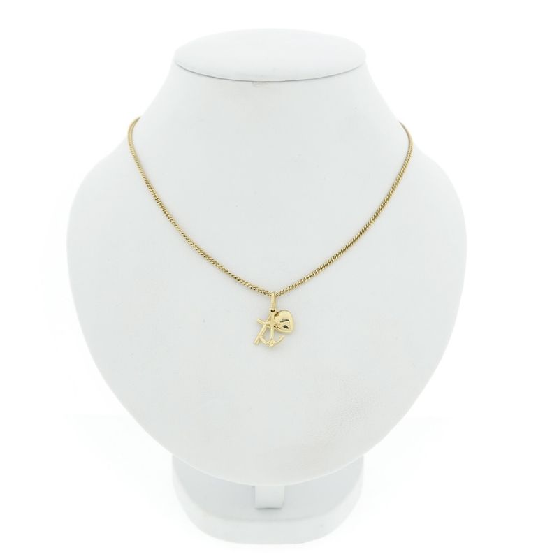 Image 8 of Gold pendant; Faith, hope and love