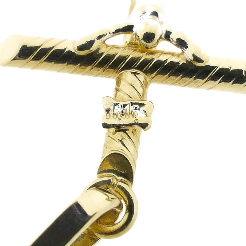 Image 5 of Gold pendant of a cross with corpus | INRI