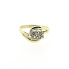 Image 3 of Golden fantasy ring with diamonds 0.18 ct.