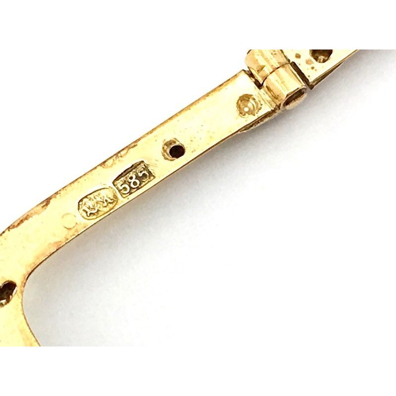 Image 4 of Gold wallet clasp | 14 carat sapphire