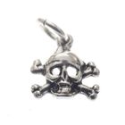 Image 1 of Silver charm; Skull