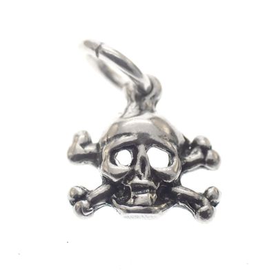 Image 1 of Silver charm; Skull
