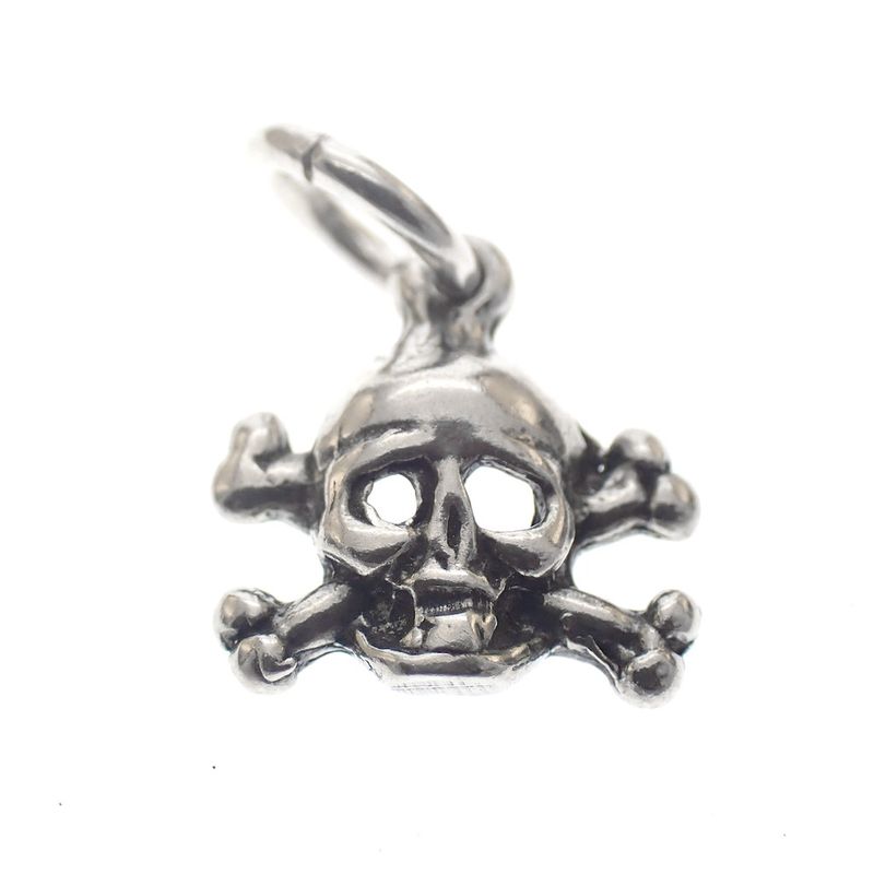 Image 1 of Silver charm; Skull