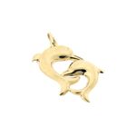Image 2 of Gold pendant of two dolphins