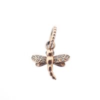 Pandora Moments dangle charm; Rose gold plated; Dragonfly
