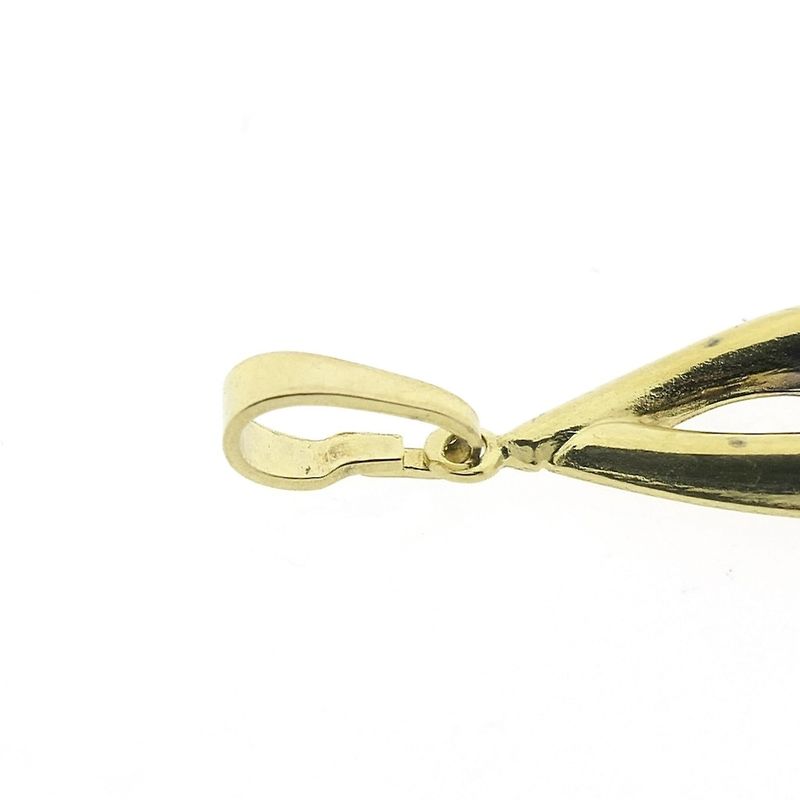 Image 5 of Two-tone gold minimalist pendant with diamond | 0.005 ct.