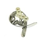 Image 4 of White gold brooch with diamond and pearl