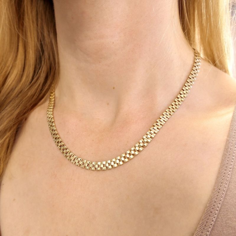 Image 4 of Gold panther link necklace