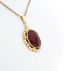 Image 8 of Vintage gold pendant with carnelian