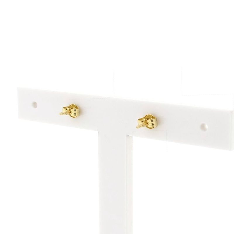Image 4 of Gold stud earrings with zirconia