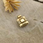 Image 2 of Vintage gold square pendant with pattern