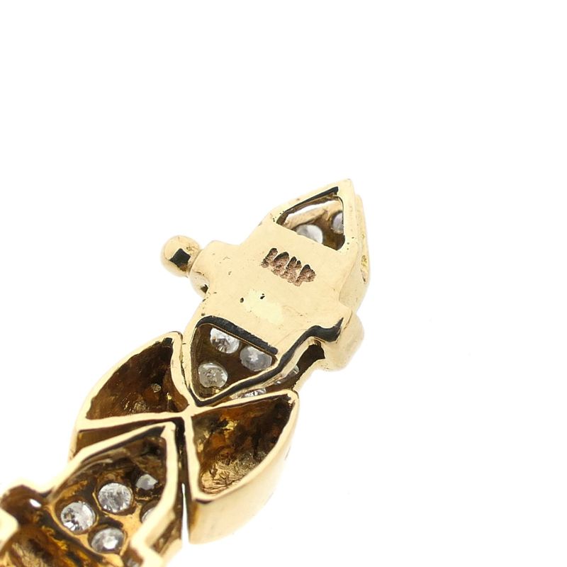 Image 6 of Solid gold necklace with diamonds; Approx. 7.68 ct.