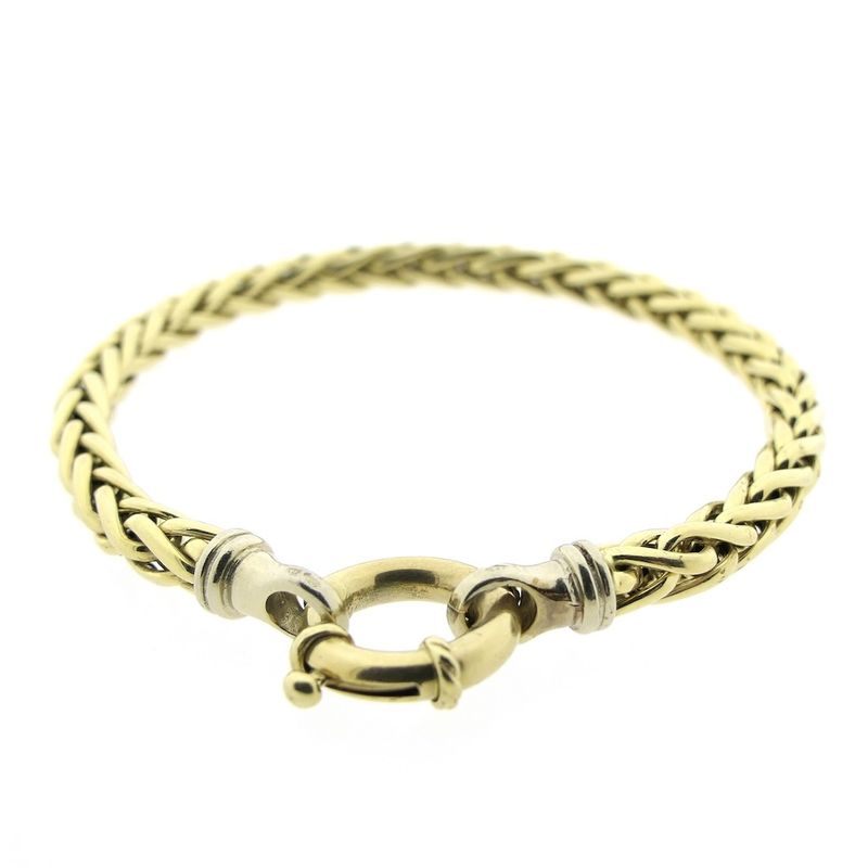 Image 5 of Gold foxtail link bracelet | 19 cm