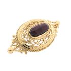 Image 3 of Gold brooch with garnet | Vintage