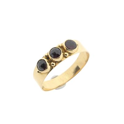 Image 1 of Gold ring with garnet stones | Vintage