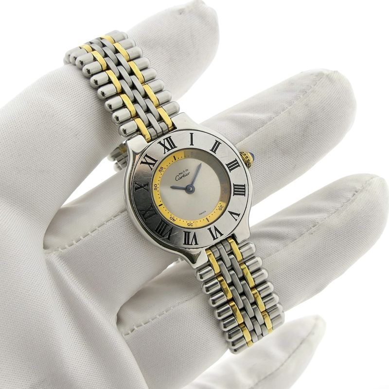 Image 5 of Cartier Must 21; Bi-color women's watch