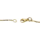 Image 10 of Two-tone gold cobra link necklace with a fixed pendant and diamond