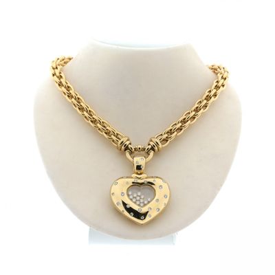 Image 1 of 18-karat gold necklace with a detachable pendant | 1.62 ct. diamond | Chopard