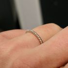Image 7 of White gold twisted sliding ring; Blush