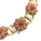 Image 9 of Gold bracelet with blood corals; Antique | 19 cm
