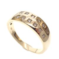 Gold ring with diamond | 0.12 ct.