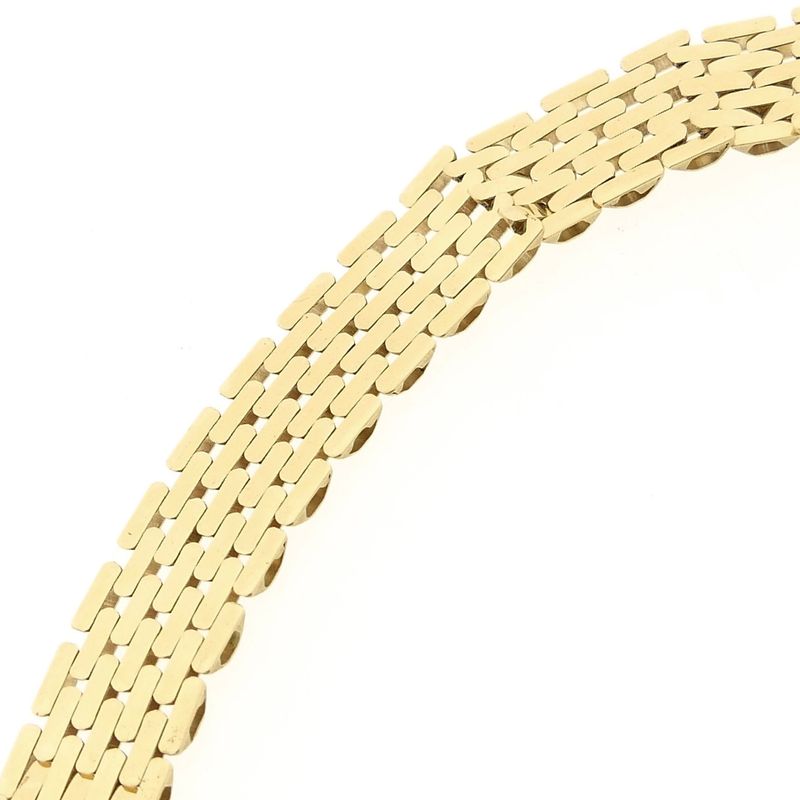 Image 7 of Golden Panther Link Necklace with Sapphire | 45 cm