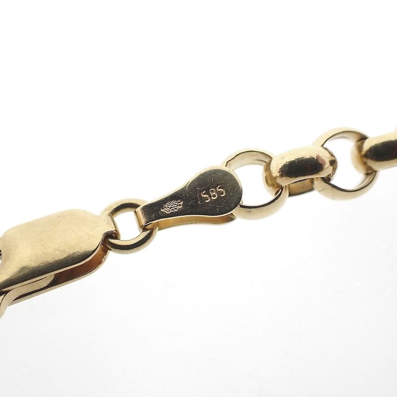 Image 5 of Gold jasseron link chain | 45 cm