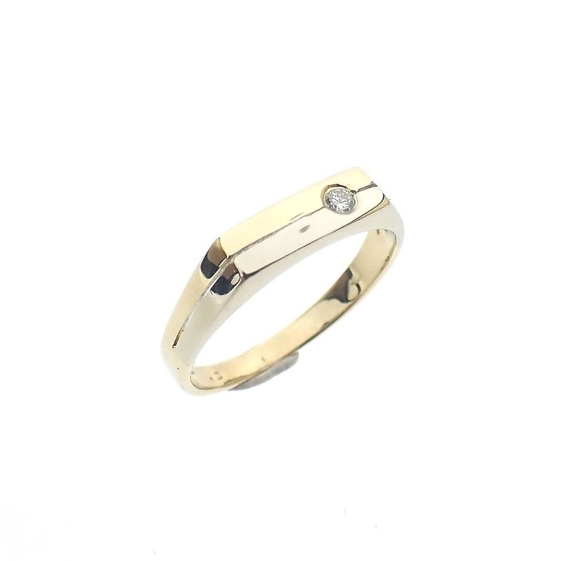 Image 1 of Two-tone ring with diamond | 0.025 ct