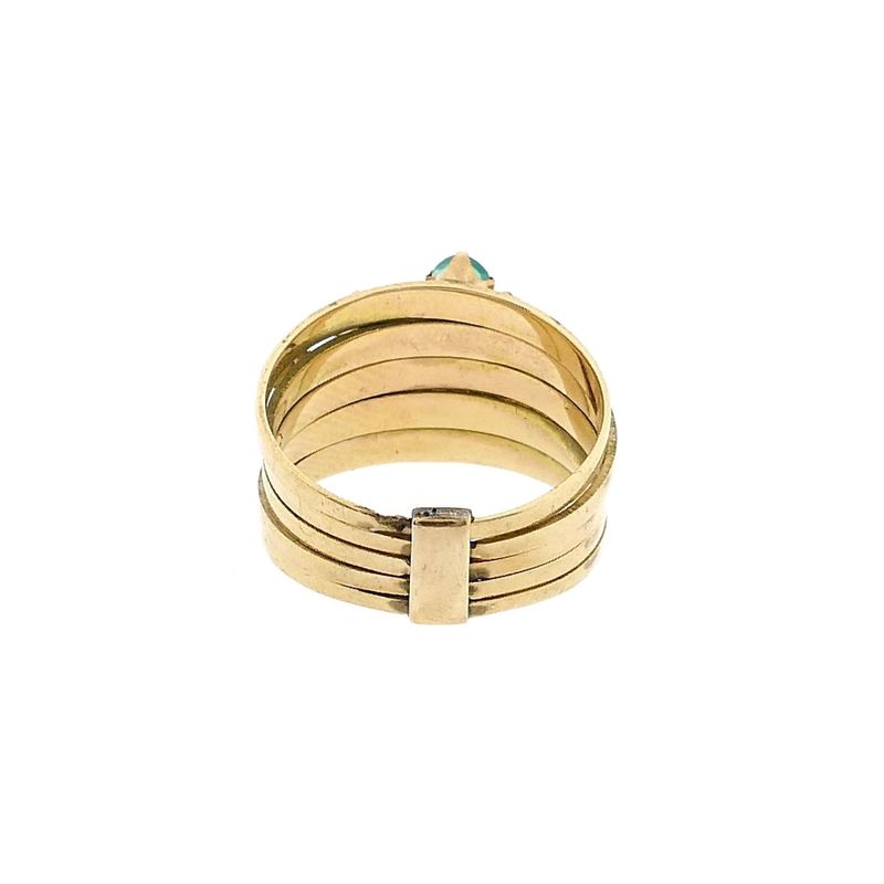 Image 6 of 18K Gold Harem Ring with Gemstones