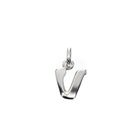 Image 1 of Silver charm; Letter V