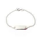 Image 1 of Silver children's link bracelet with engraving plate