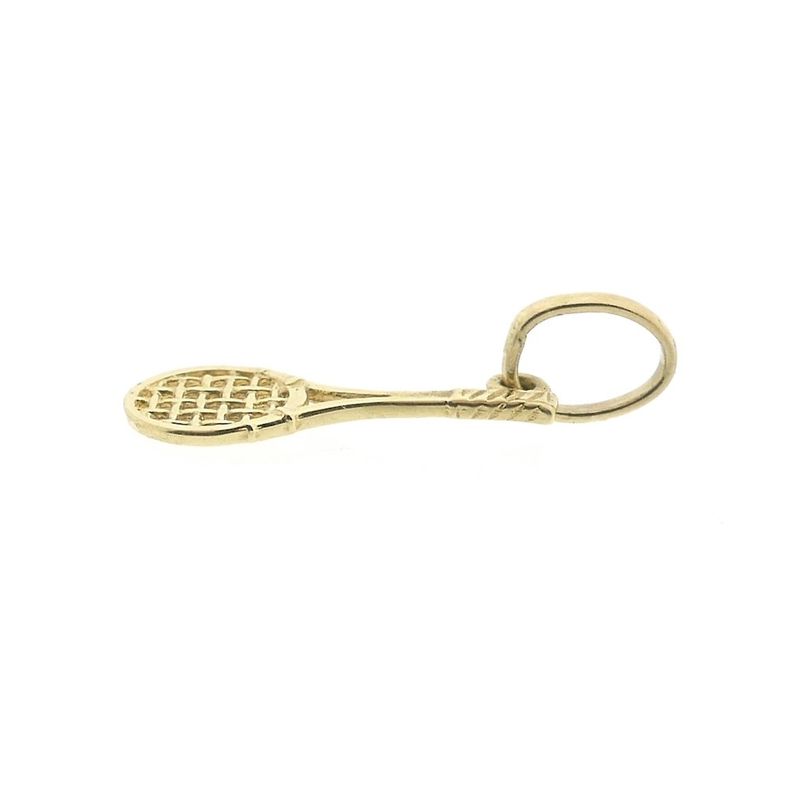 Image 8 of Gold pendant/charm of a tennis racket