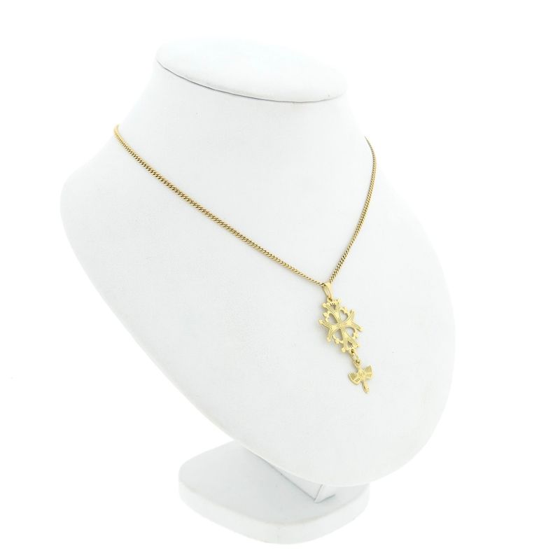 Image 4 of Gold pendant of a Huguenot cross